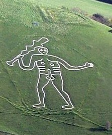 Chalk figure on a hill