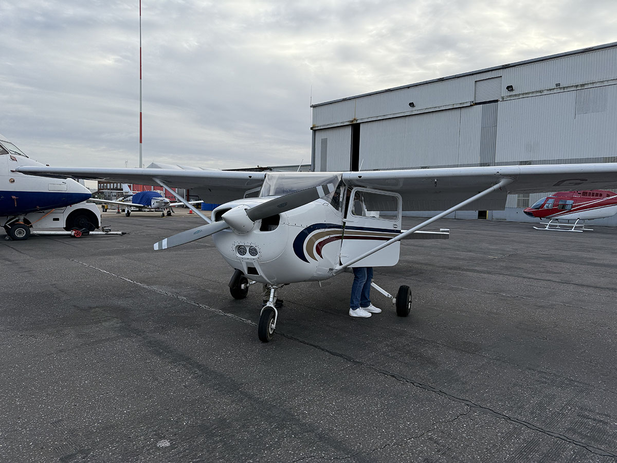 G-DCKK outside a southend hangar