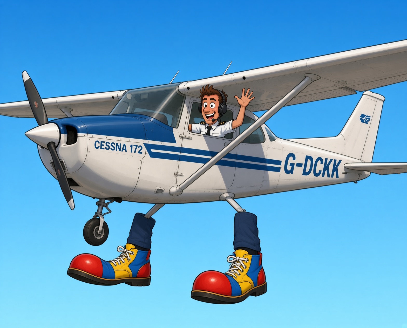 Cessna 172 with Clown Spats