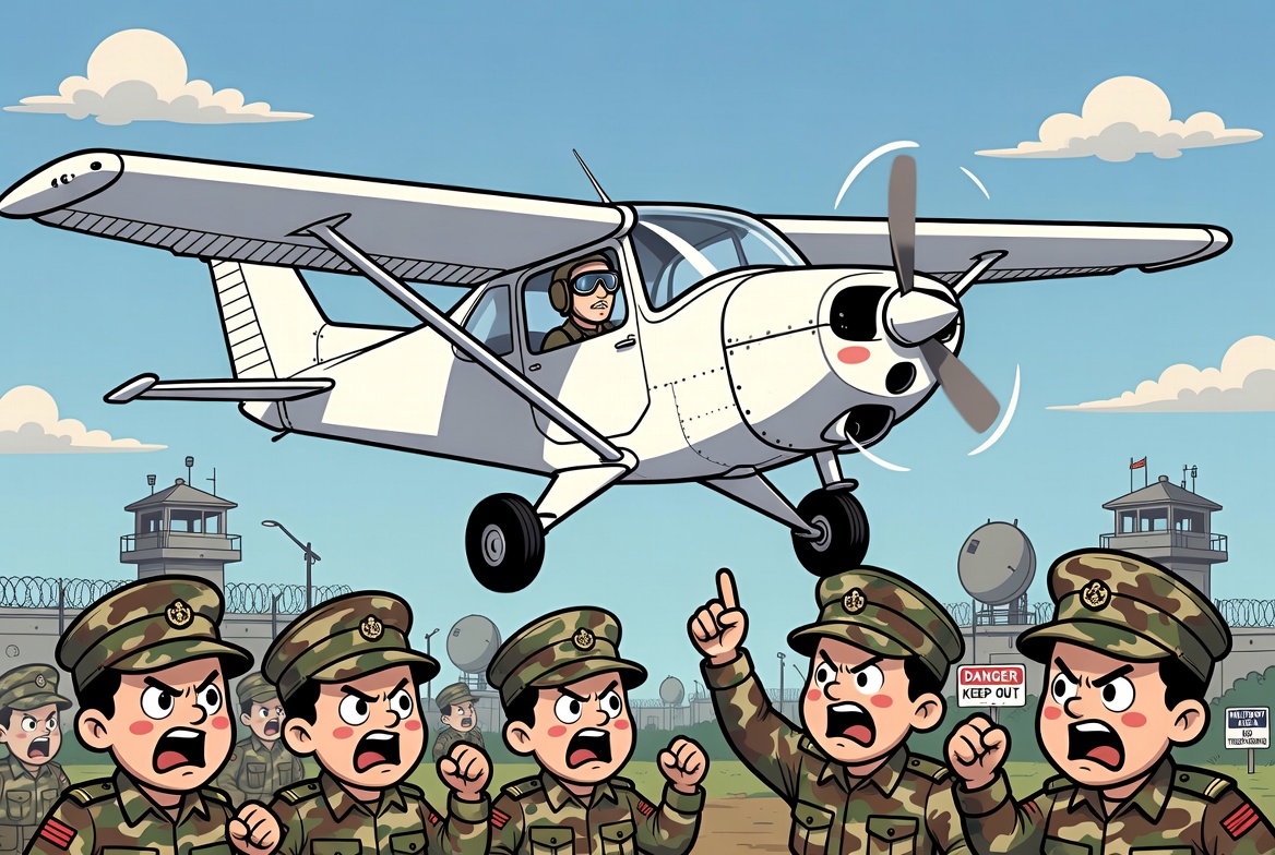 Learning to annoy the military by Penertraing the MATZ in a light aircraft