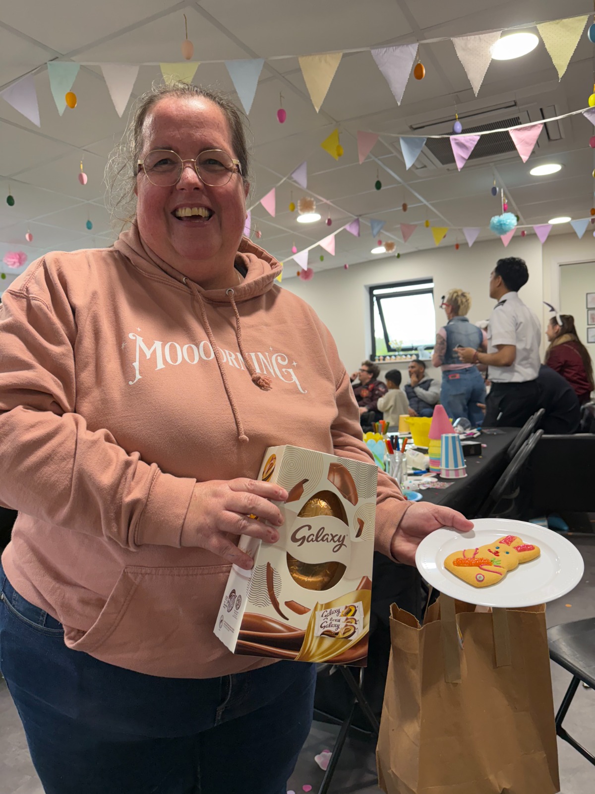 Caz with her winning cookie